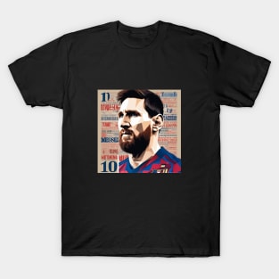 Leo Messi LM10 Tribute Futbol Soccer Gift Artwork T-Shirt